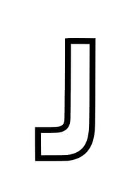 Letter J om uit te printen