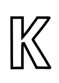 Letter K om uit te printen
