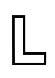 Letter L om uit te printen