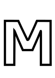 Letter M om uit te printen