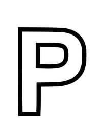 Letter P om uit te printen