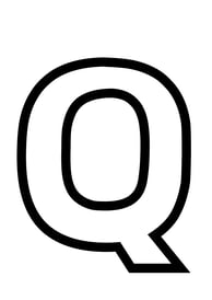 Letter Q om uit te printen
