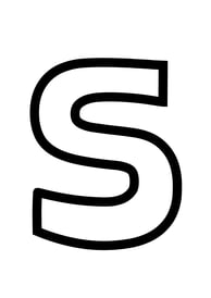 Letter S om uit te printen