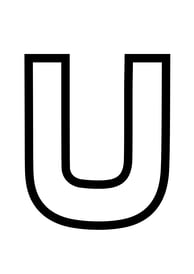 Letter U om uit te printen