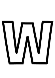Letter W om uit te printen