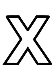 Letter X om uit te printen