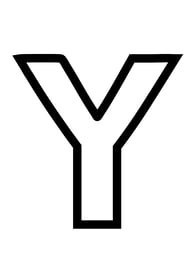Letter Y om uit te printen