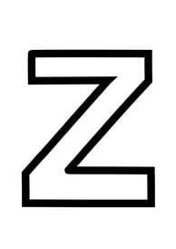 Letter Z om uit te printen