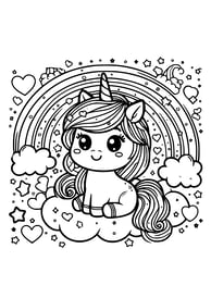 Baby unicorn kleurplaat