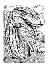 Kleurplaat van een dinosaurus