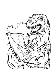 Dinsaurus kleurplaat makkelijk