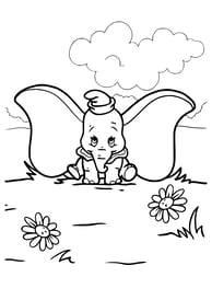 Dumbo kleurplaat