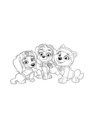 Kleurplaat PAW Patrol 3 honden