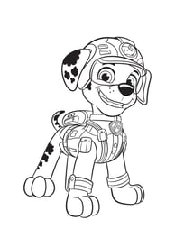 Kleurplaat PAW Patrol Marshall
