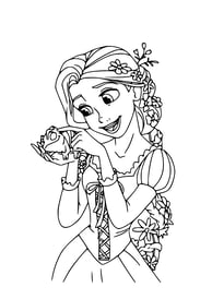 Disney prinses Aurora uit Tangled kleurplaat