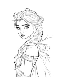 Mooie kleurplaat Elsa headshot