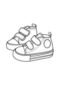kleurplaat schoenen, simpel