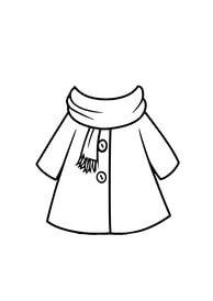 simpele kleurplaat van winterkleding zonder muts