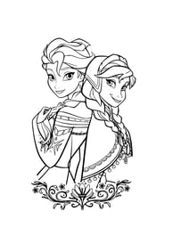Elsa en Anna uit Frozen samen