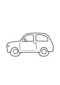 Kleurplaat auto simpel