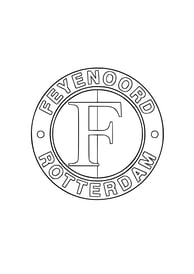Kleurplaat feyenoord logo