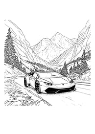 Kleurplaat van de Kleurplaat Lamborghini Huracan