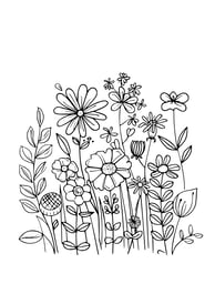 Kleurplaat van lente bloemen
