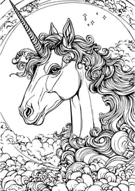 Mooilijke kleurplaat can een unicorn hoofd