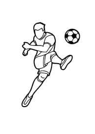 Een kleurplaat van een voetbal en een bal