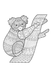 Mandala kleurplaat Koala beertje