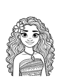Disney prinses Moana kleurplaat