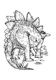 Moeilijke dino kleurplaat