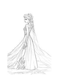 Mooie kleurplaat Elsa Frozen
