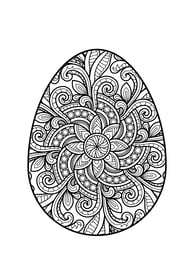 Paasei mandala kleurplaat