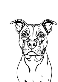 kleurplaat van een pitbull