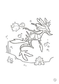 Kleurplaat van zee pokemon