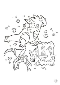 Kleurplaat van steen pokemon