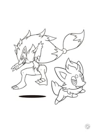 Kleurplaat van vos pokemon