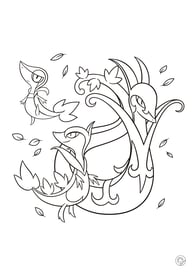 Kleurplaat van drie water pokemon