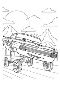 Lightning McQueen uit cars kleurplaat