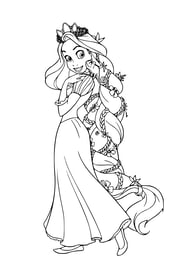Tangled prinses Aurora kleurplaat