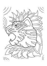 mandala kleurplaat van een tijger