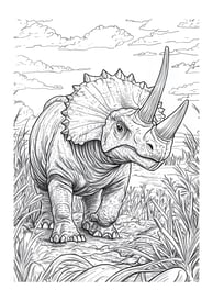 Triceratops kleurplaat moeilijk