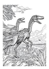 Velociraptor kleurplaat
