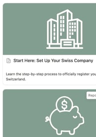 a screenshote showing a business card with a piggy bank account