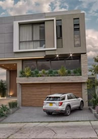 render fotorrealista de fachada de casa moderna en barranquilla