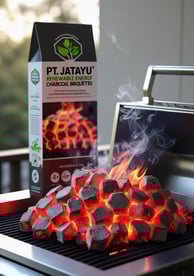 Charcoal briquette box with burning flame for shisha or BBQ – PT Jatayu