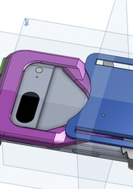 phone holder cad 3d design for wheelchairs and accessibility uses
