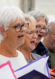 Cwmdu community choir at Cwmdu show
