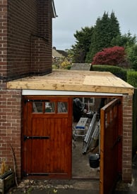 Midway through garage roof renovation